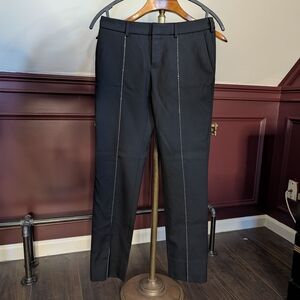 SAINT LAURENT Jeweled Pinstripe Virgin Wool Silk 2012 Hedi Slimane Pants Italy